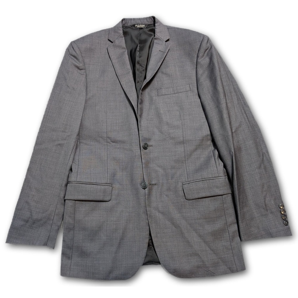 Jos. A. Bank Traveler's Collection Mens Blazer Gray 38L Traveler Slim Fit Wool